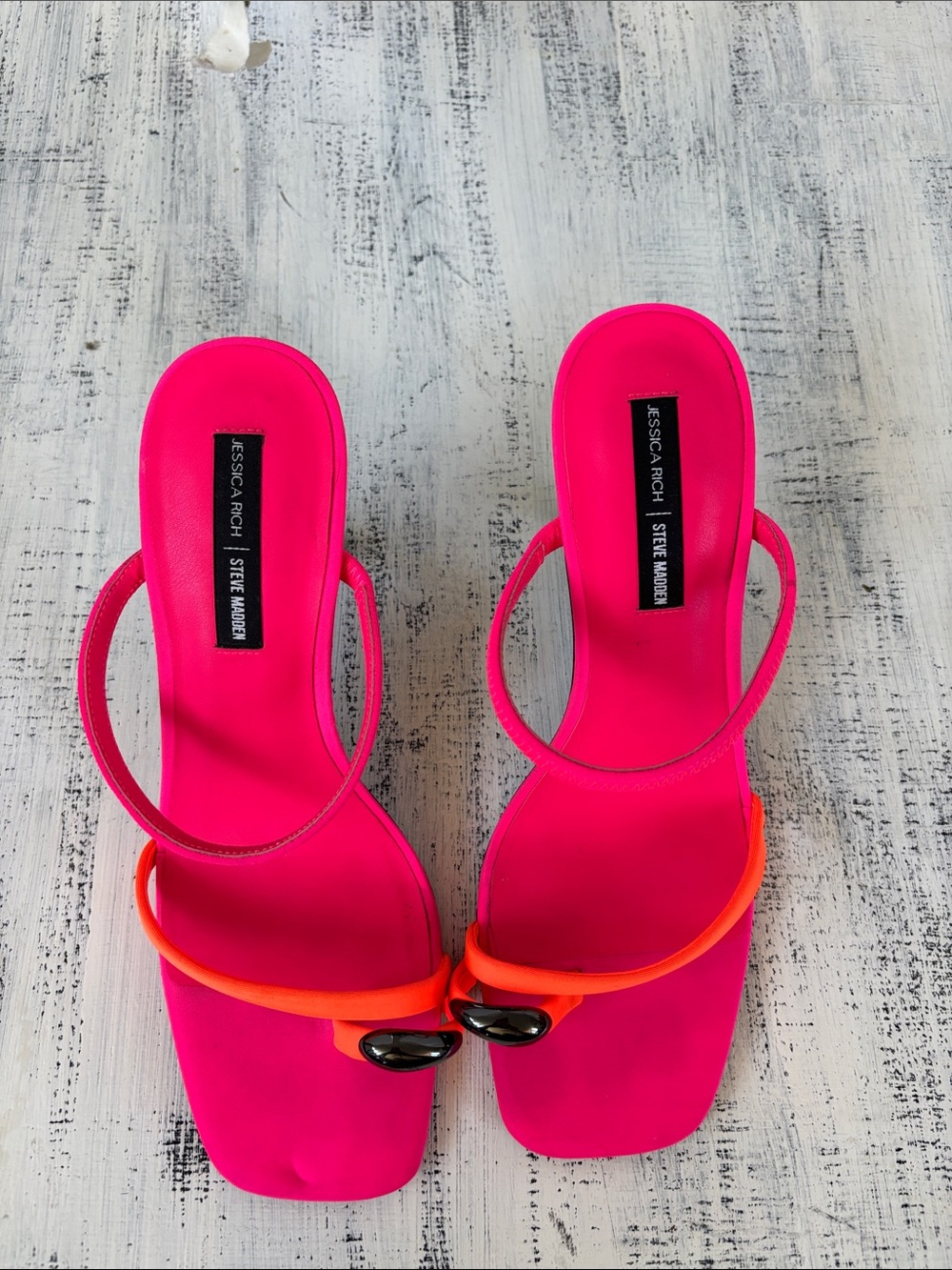 Jessica Rich by Steve Madden Hot Pink Heels with Orange Accent
